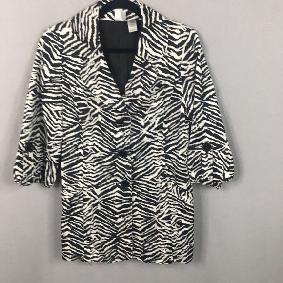 Emma James Jackets & Blazers - Emma James Zebra Print Jacket/Blazer